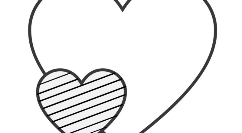 3 Easy Heart Coloring Pages For Kids Stripe Patterns What Mommy Does