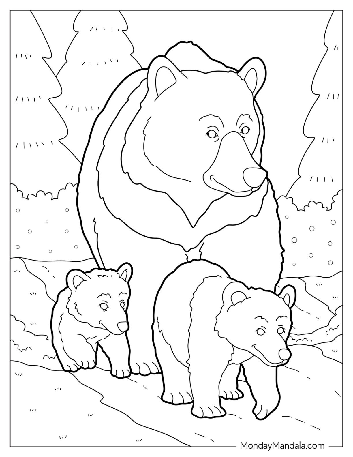 bear coloring pages