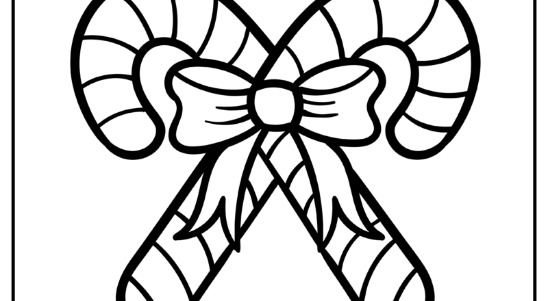 30 Candy Cane Coloring Pages 100 Free Printables