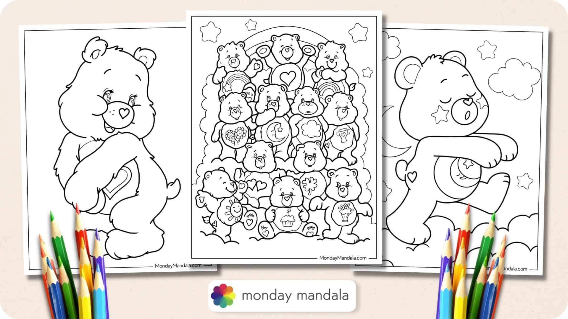 30 Care Bears Coloring Pages Free PDF Printables 
