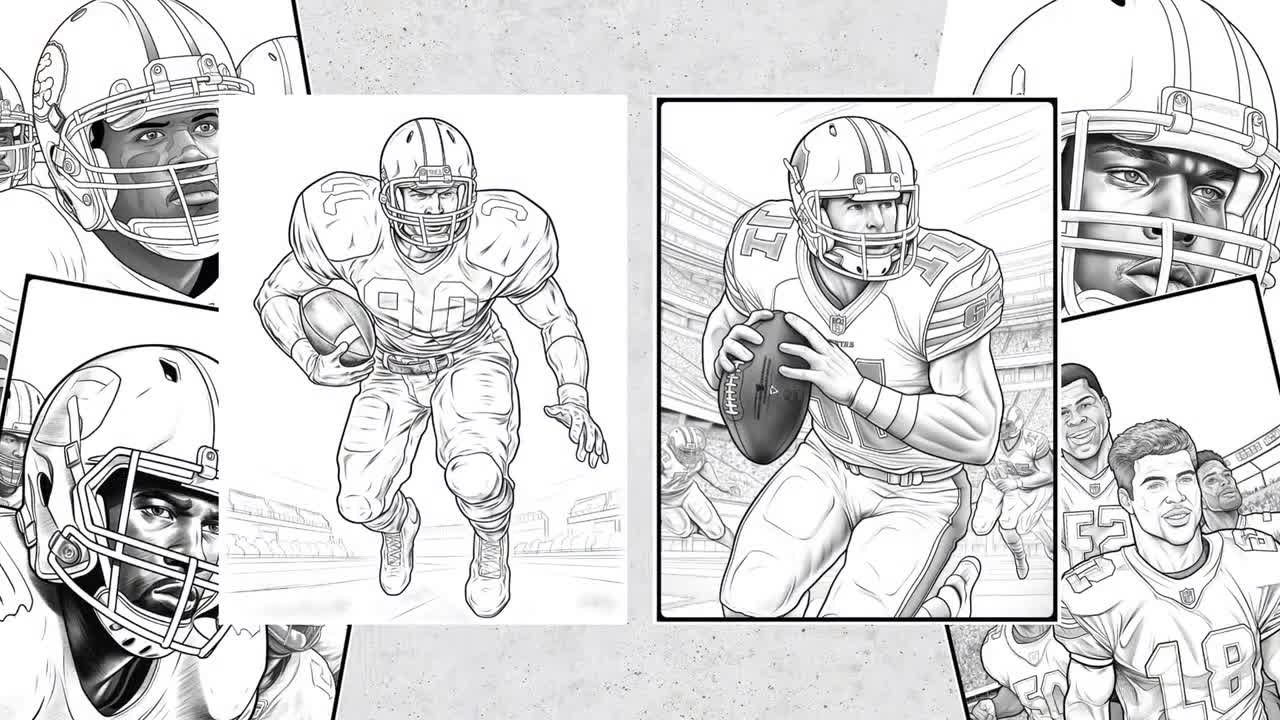 american football coloring pages