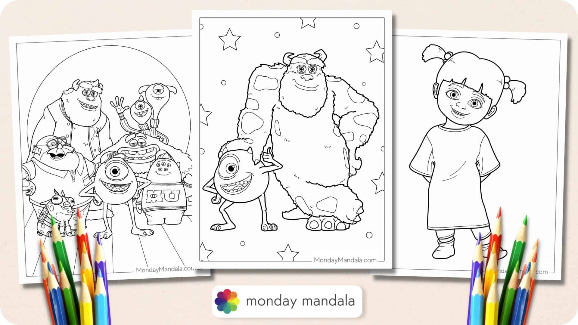 monsters inc coloring pages