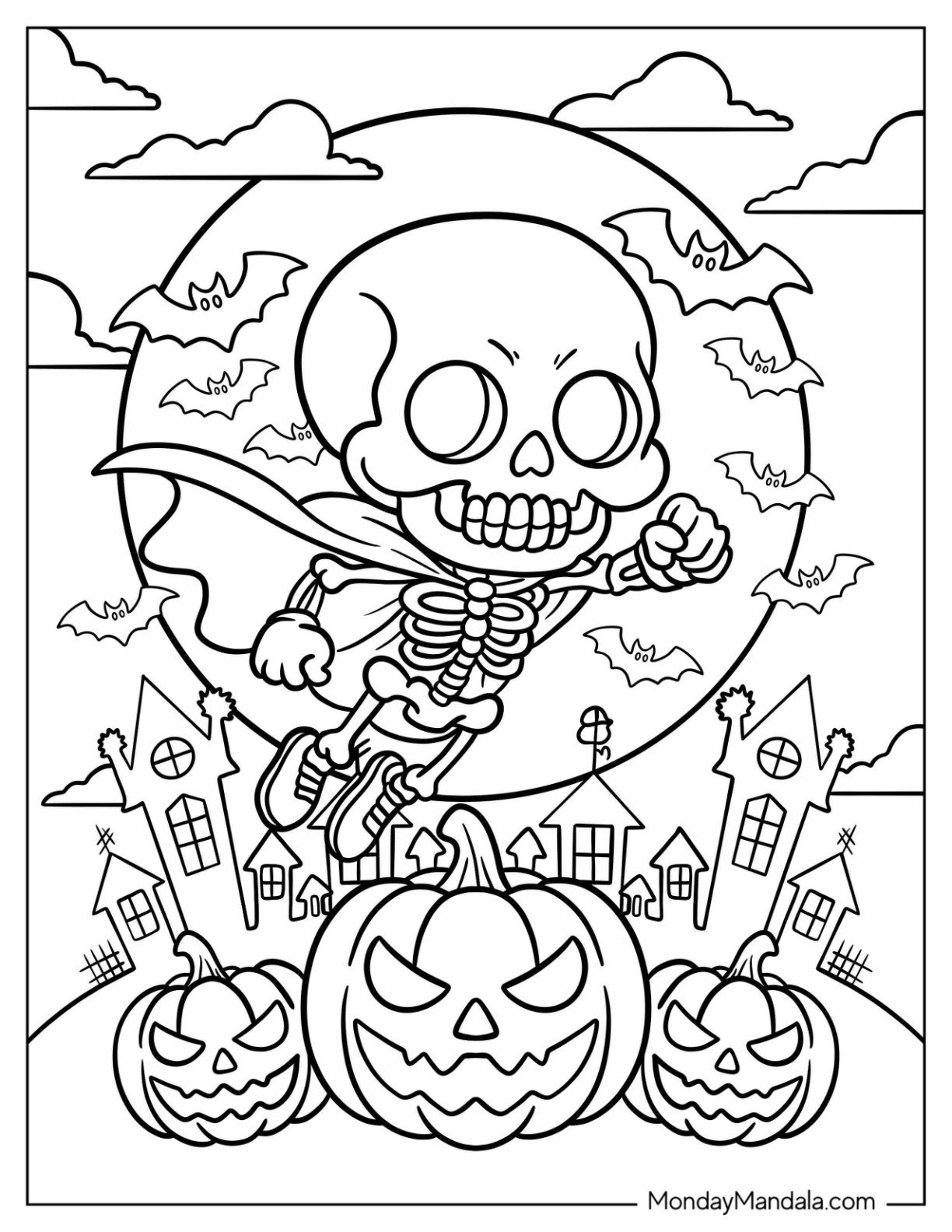 skeleton coloring pages skeleton coloring pages