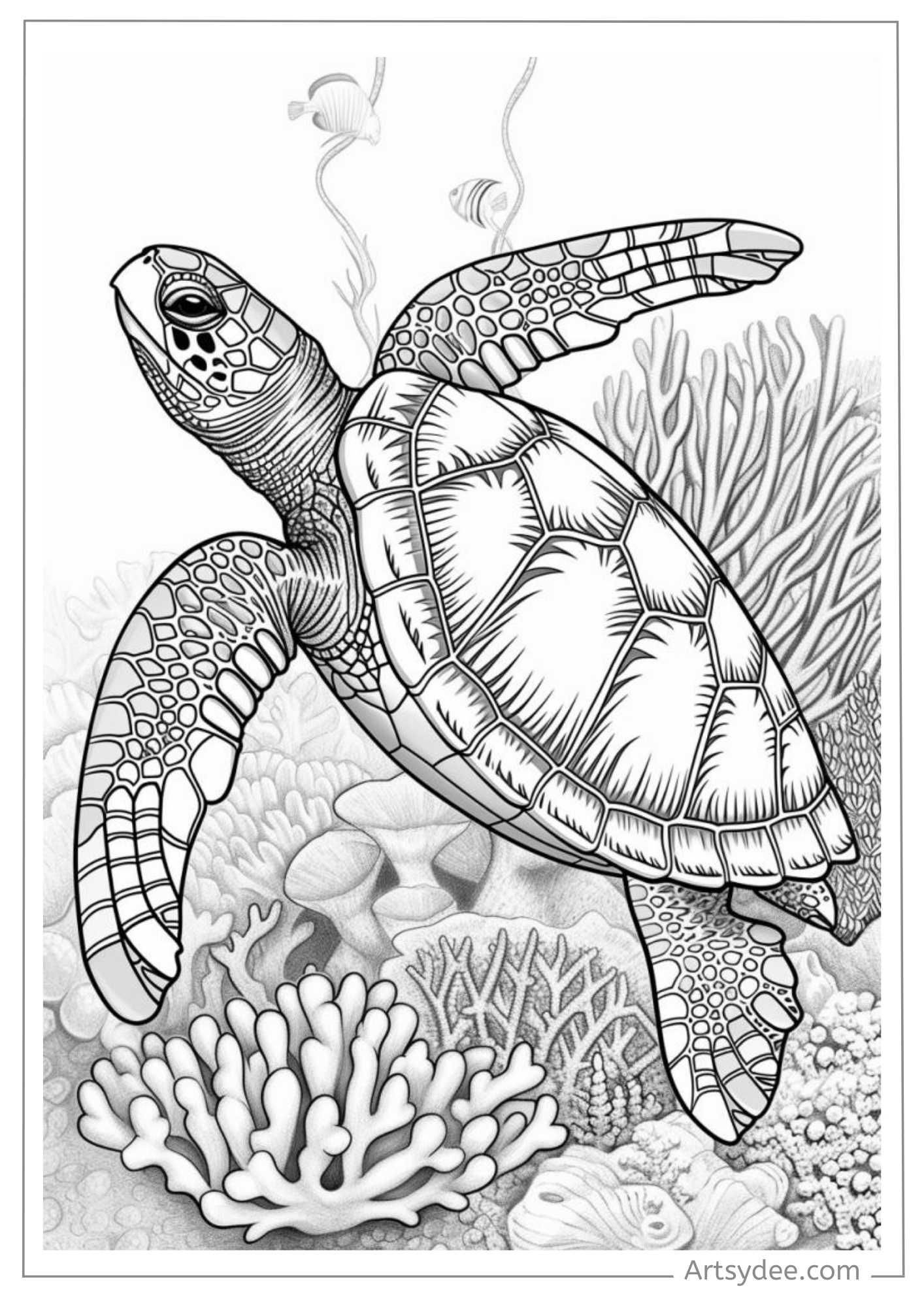 30 Turtle Coloring Pages Free Printables 