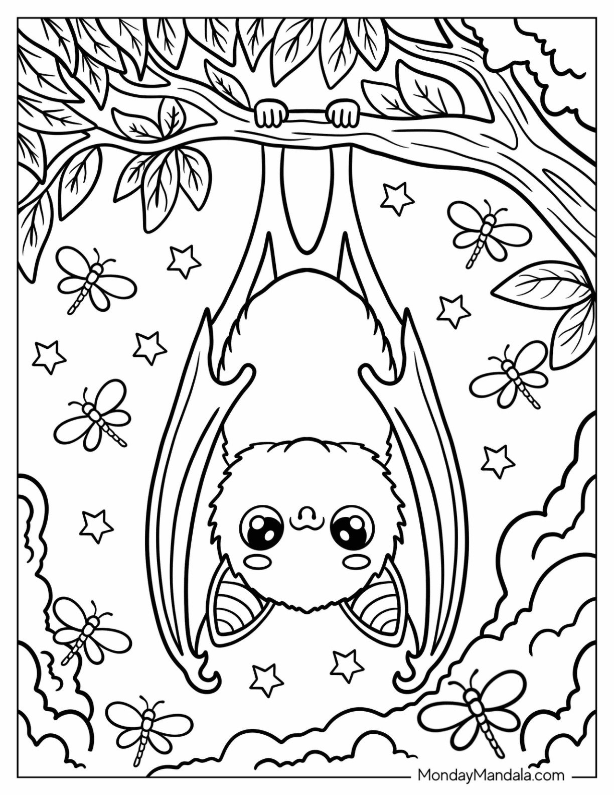 31 Bat Coloring Pages Free PDF Printables 