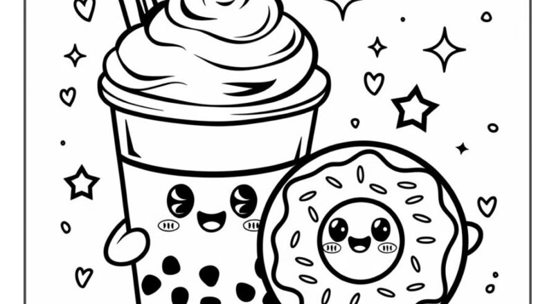 32 Boba Tea Coloring Pages Smooth Draw