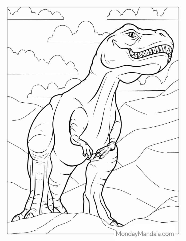 32 T Rex Coloring Pages Free PDF Printables 