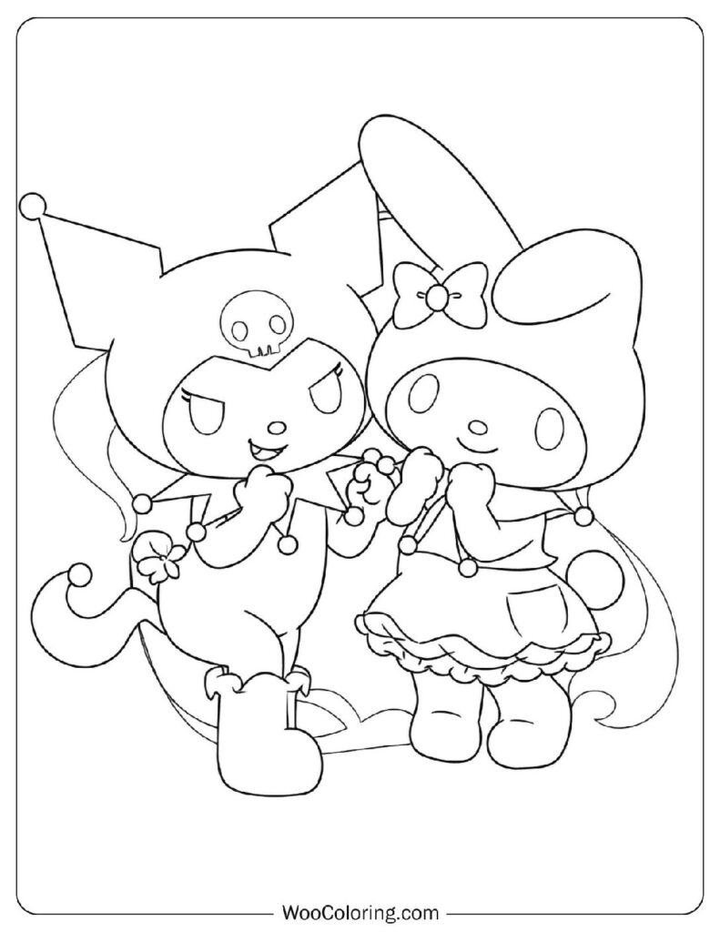 kuromi coloring page kuromi coloring page