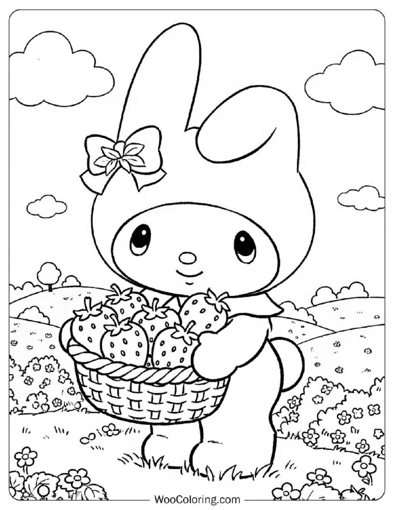 34 My Melody Coloring Pages Free PDF To Print Woo Coloring