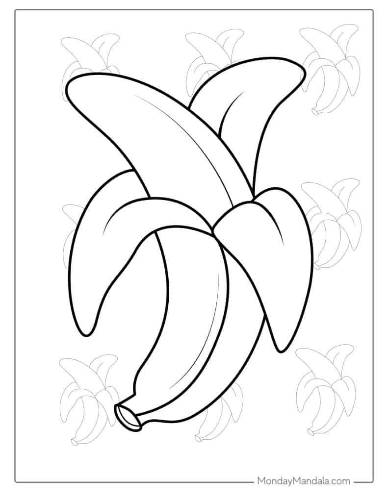 35 Banana Coloring Pages Free PDF Printables 35 Banana Coloring Pages Free PDF Printables