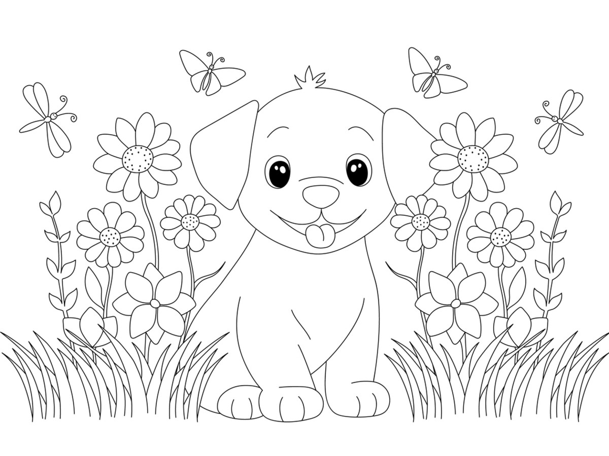 puppy coloring pages