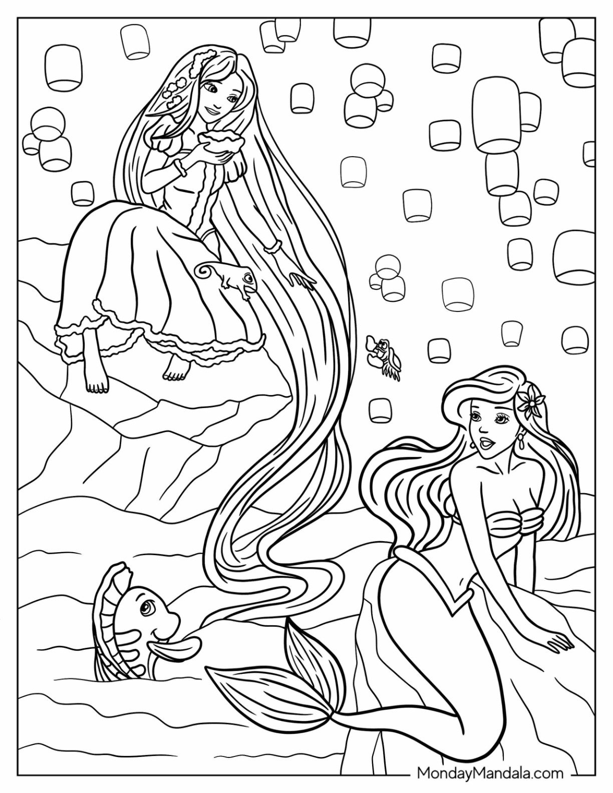 rapunzel coloring page