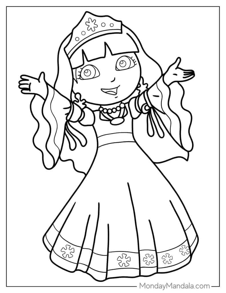 dora printables coloring dora printables coloring