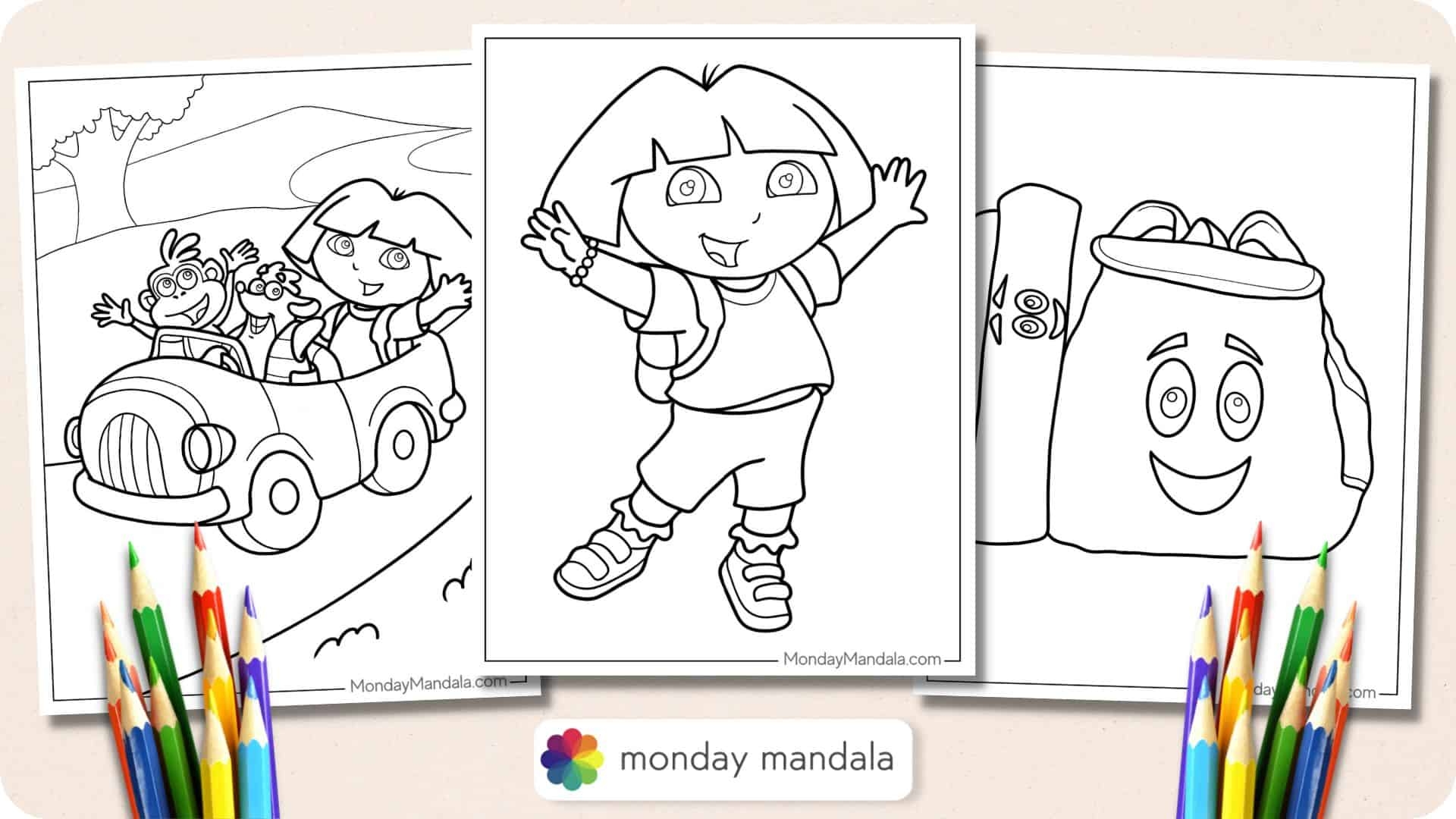 dora coloring pages