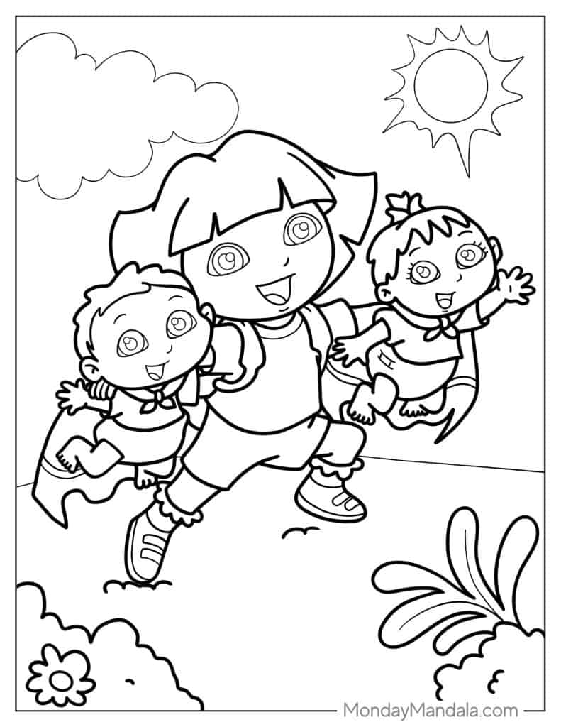 36 Dora The Explorer Coloring Pages Free PDF Printables 36 Dora The Explorer Coloring Pages Free PDF Printables