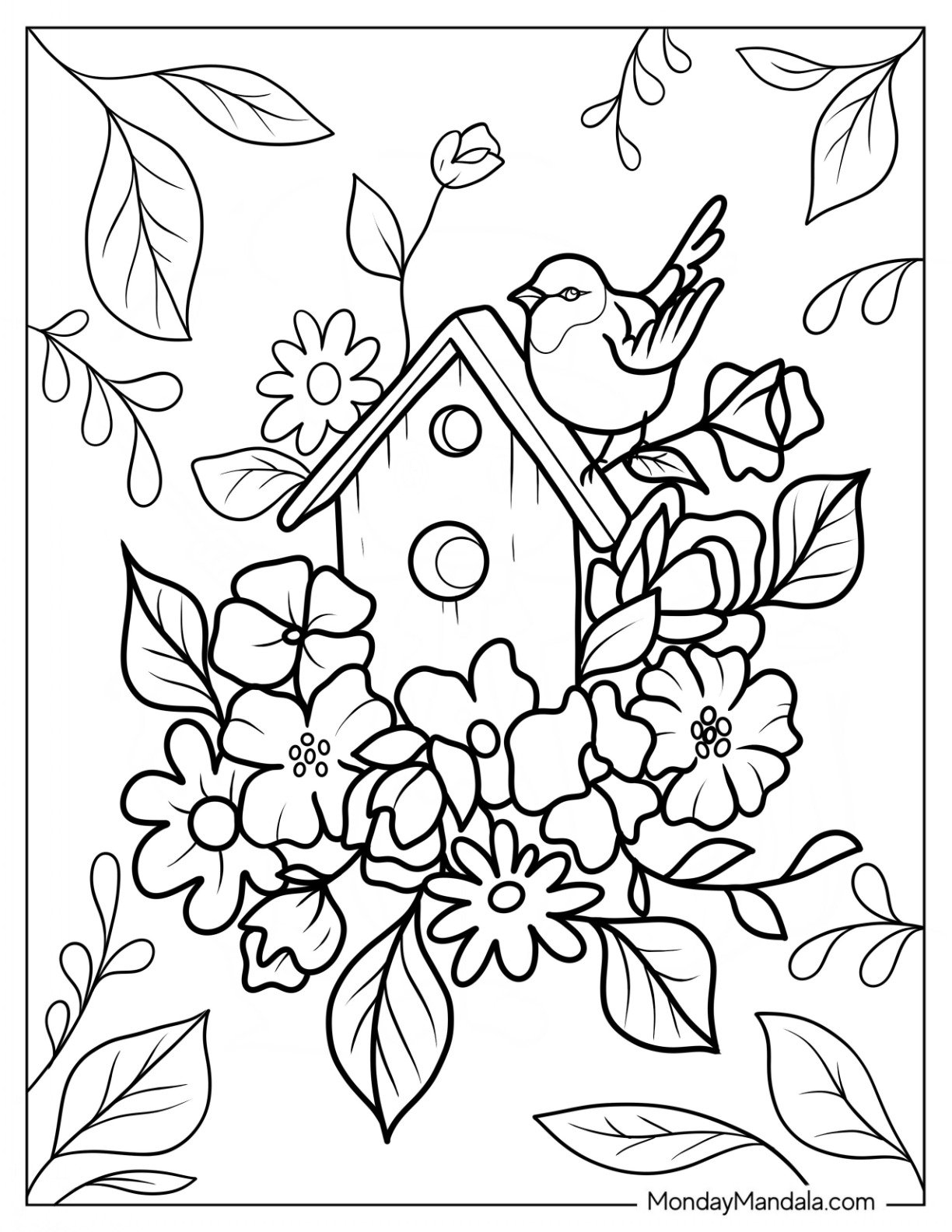 spring coloring pages free