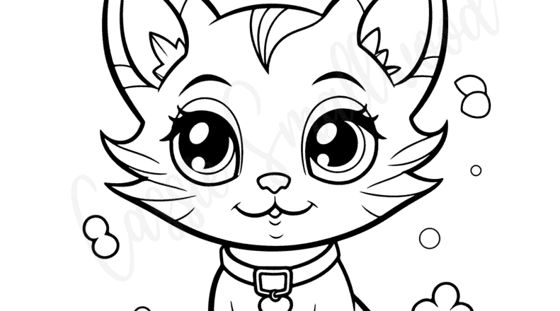 37 Cute Cat Coloring Pages Cassie Smallwood