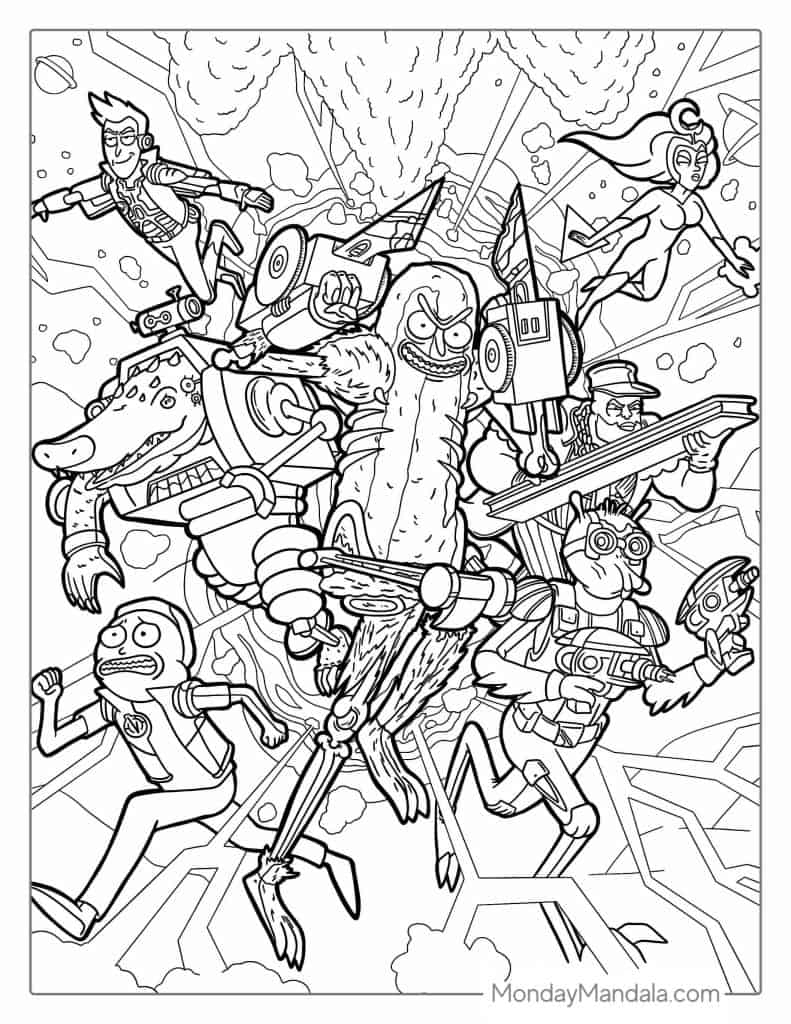 37 Rick And Morty Coloring Pages Free PDF Printables 