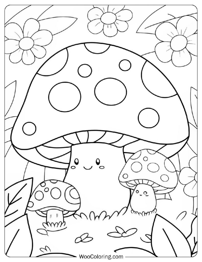 mushroom coloring page mushroom coloring page
