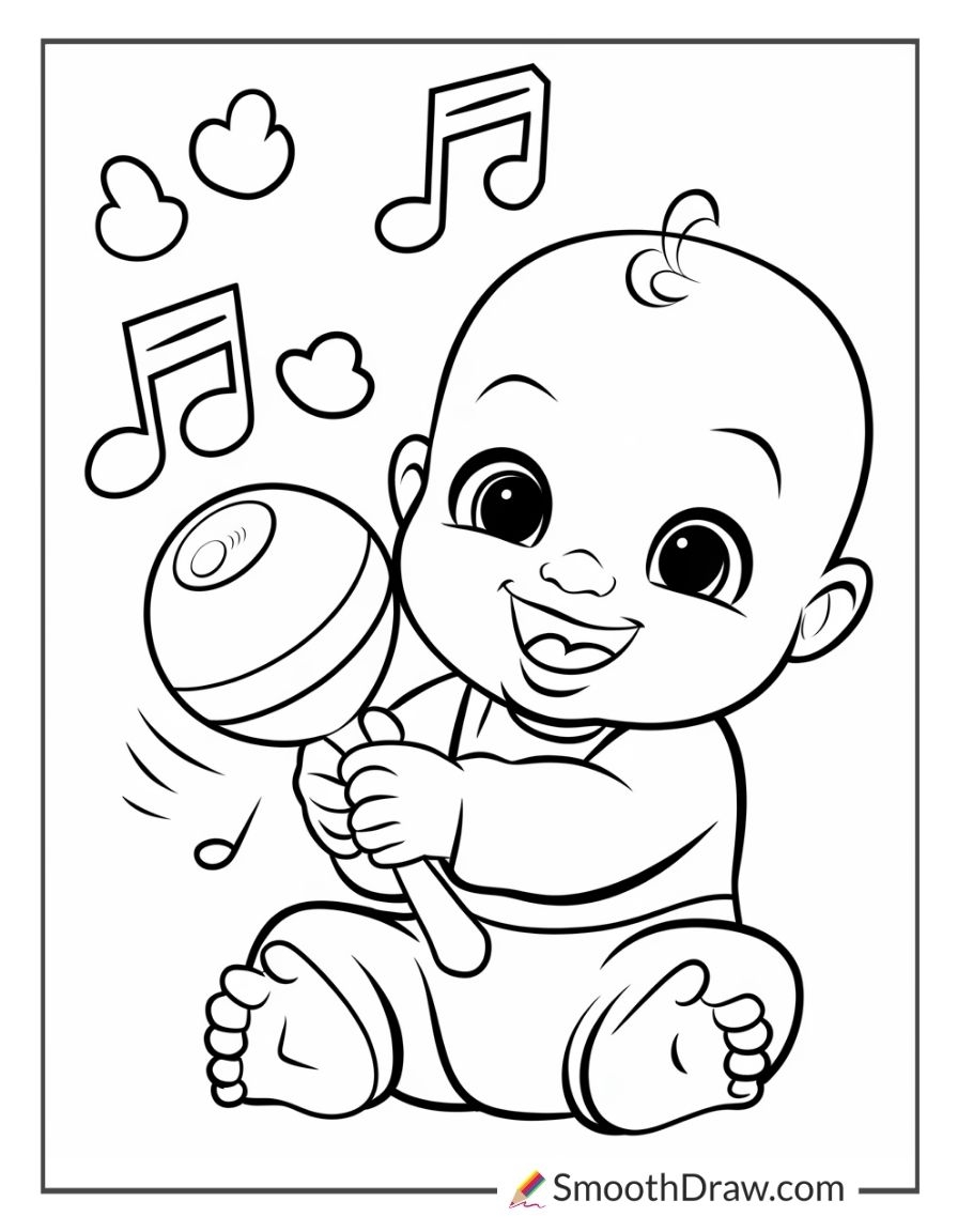 39 Baby Coloring Pages Free To Download Smooth Draw