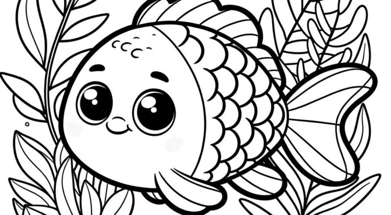 4 Page Bundle Fish Coloring Page Colorful Fish Coloring Page Sea Fish Coloring Page Animal Coloring Page Etsy New Zealand
