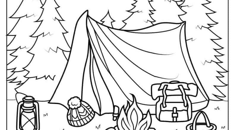 40 Camping Hiking Coloring Pages Free PDF Printables