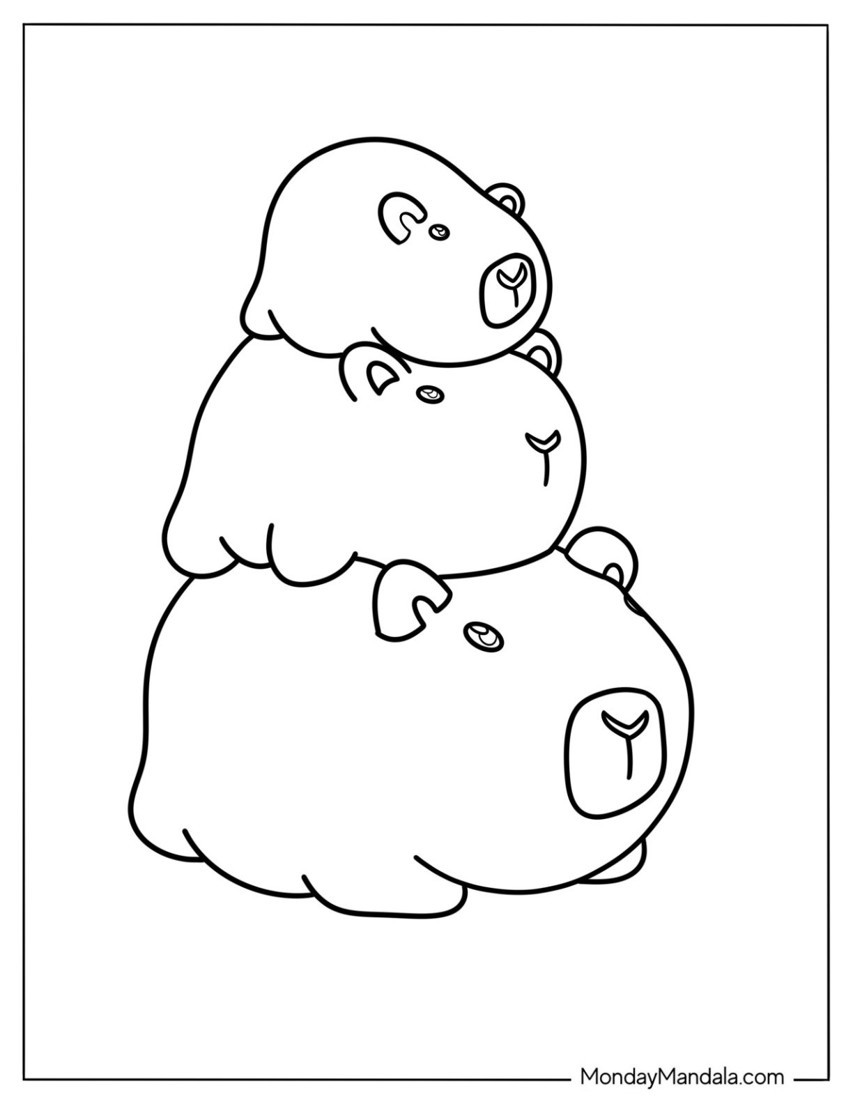 capybara coloring page