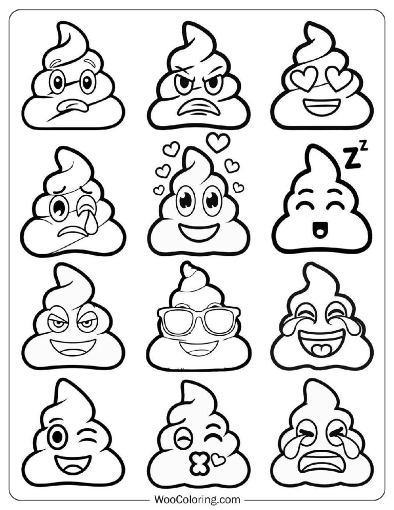 40 Emoji Coloring Pages Free PDF To Print Woo Coloring 40 Emoji Coloring Pages Free PDF To Print Woo Coloring