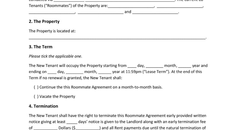 40 Free Roommate Agreement Templates Forms Word PDF