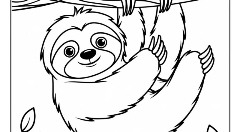 40 Sloth Coloring Pages Smooth Draw