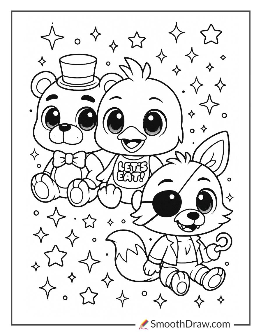 42 Free FNAF Coloring Pages Smooth Draw