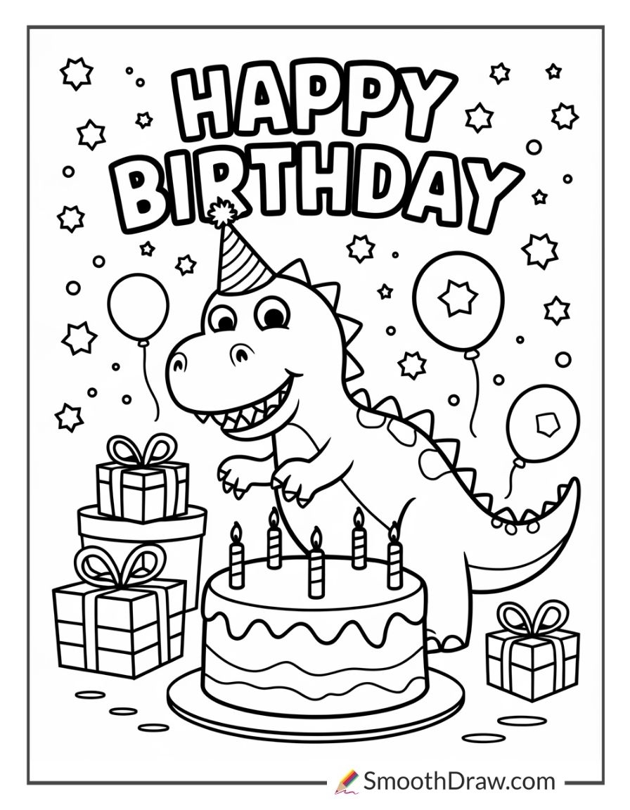 birthday coloring pages birthday coloring pages