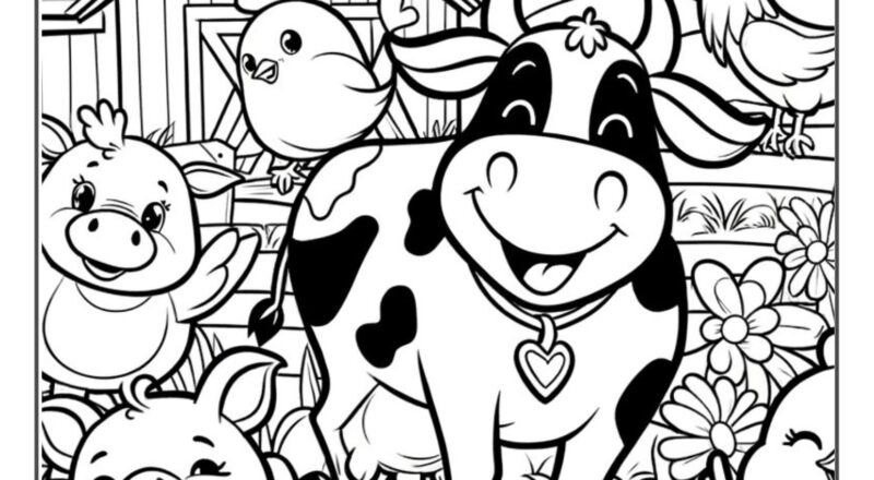 44 Farm Animals Coloring Pages Free Printable PDFs