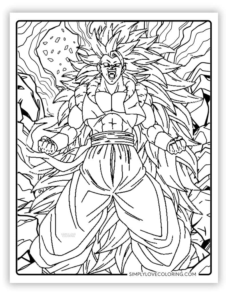 45 Dragon Ball Z Coloring Pages Free PDF Printables Simply Love Coloring