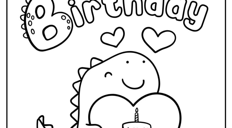 46 Happy Birthday Coloring Pages Free PDF Printables