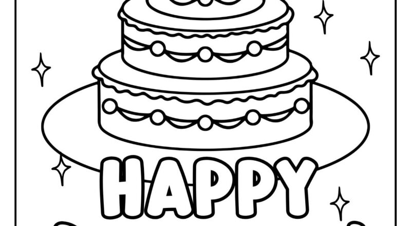 46 Happy Birthday Coloring Pages Free PDF Printables