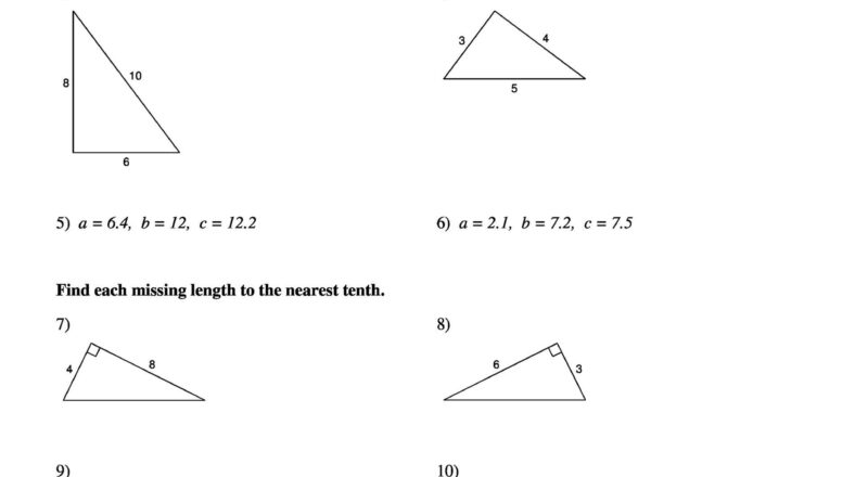 48 Pythagorean Theorem Worksheet With Answers Word PDF