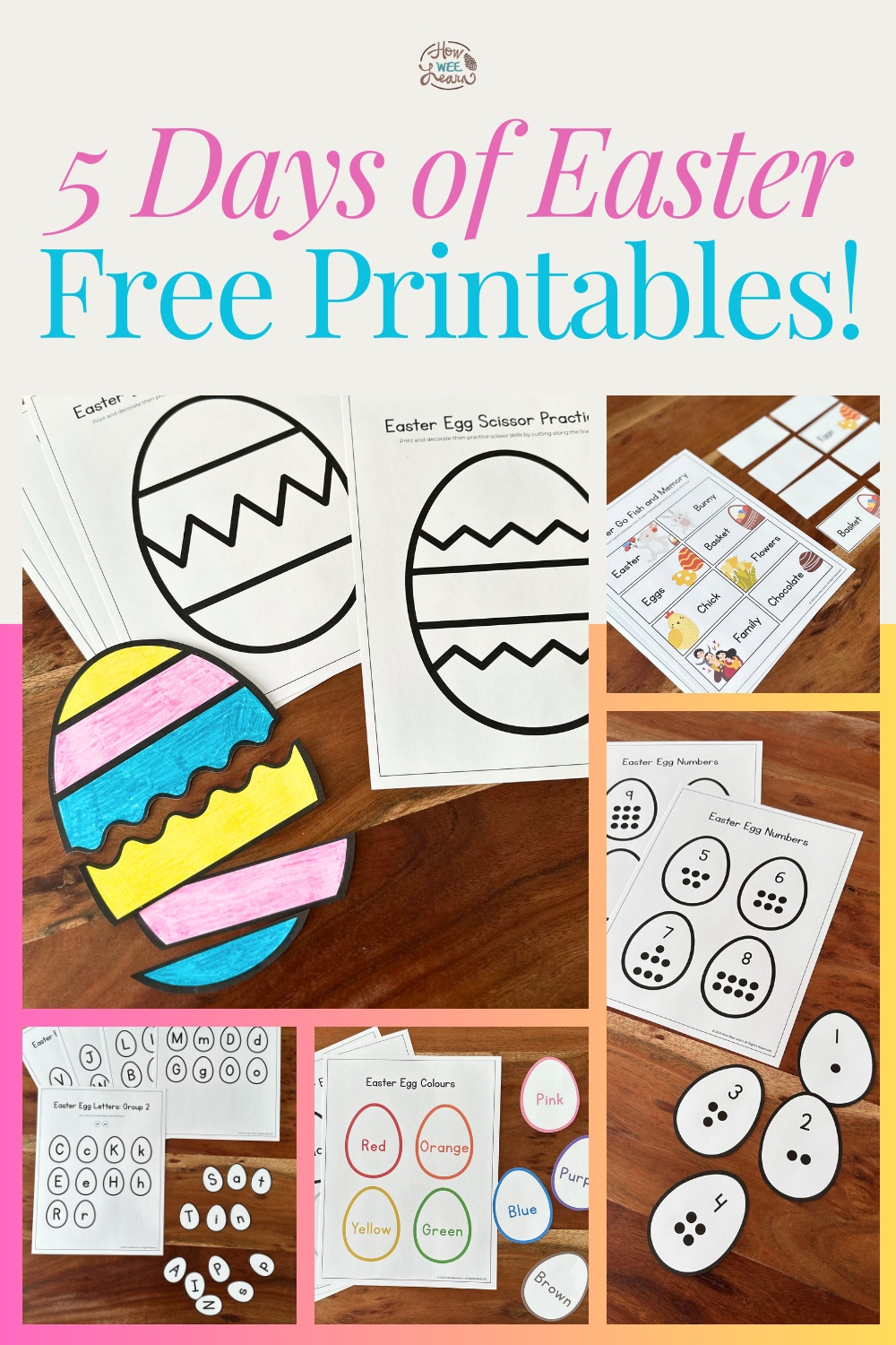 5 Days Of Free Easter Printables How Wee Learn