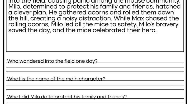 5 Printable Reading Comprehension English Worksheets ages 4 7 KG1 To Grade 2 Etsy