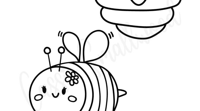 50 Cute Bee Coloring Pages Free Printable Cassie Smallwood