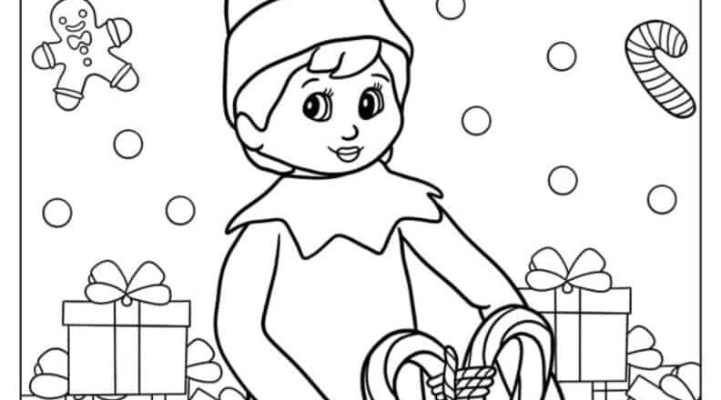 50 Elf Coloring Pages Free PDF PRintables