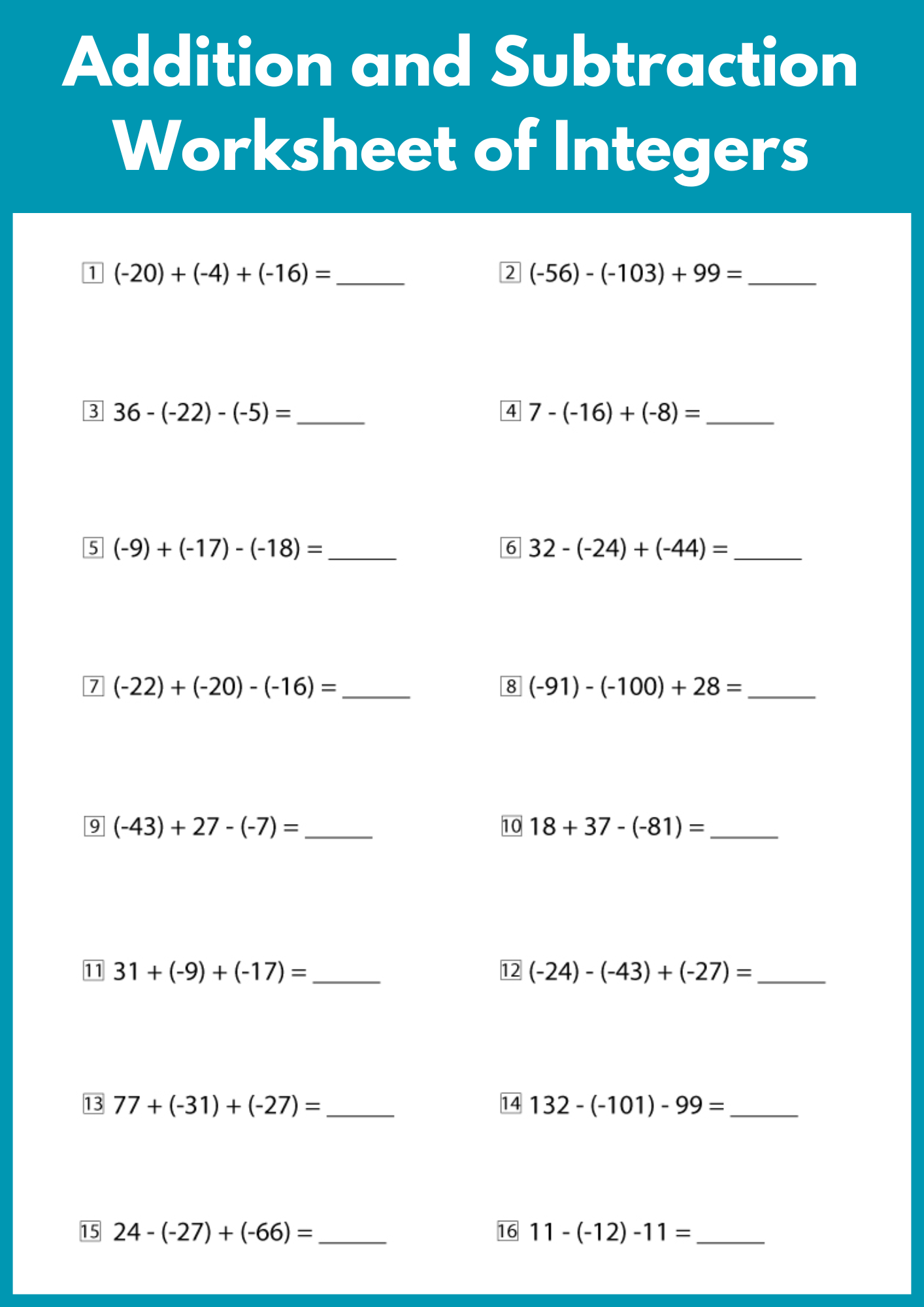adding and subtracting integers worksheet pdf adding and subtracting integers worksheet pdf