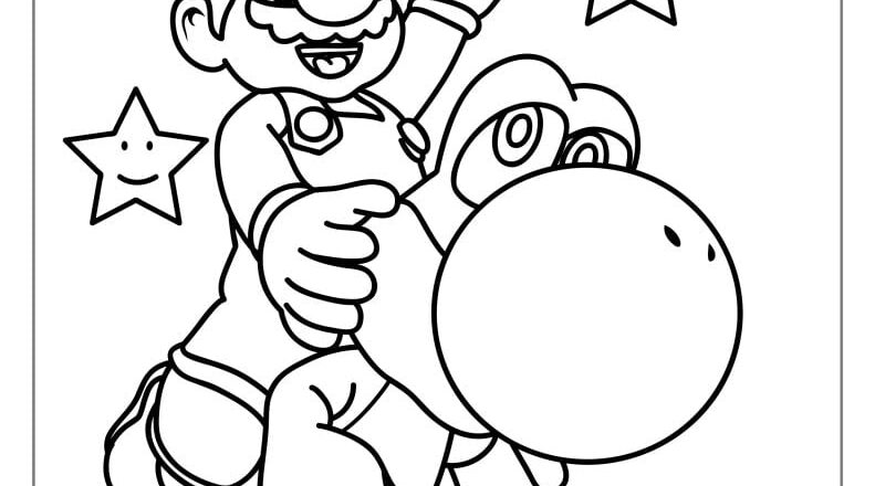 50 Mario Coloring Pages Free PDF Printables