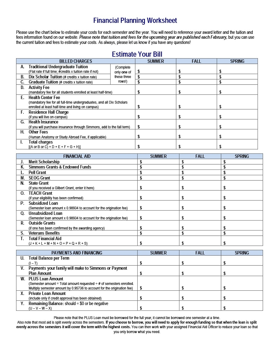 50 Money Management Worksheets Excel Word PDF TemplateArchive