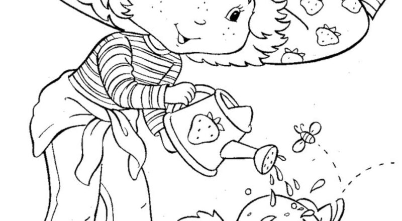 50 Pages Strawberry Shortcake Coloring Book Etsy