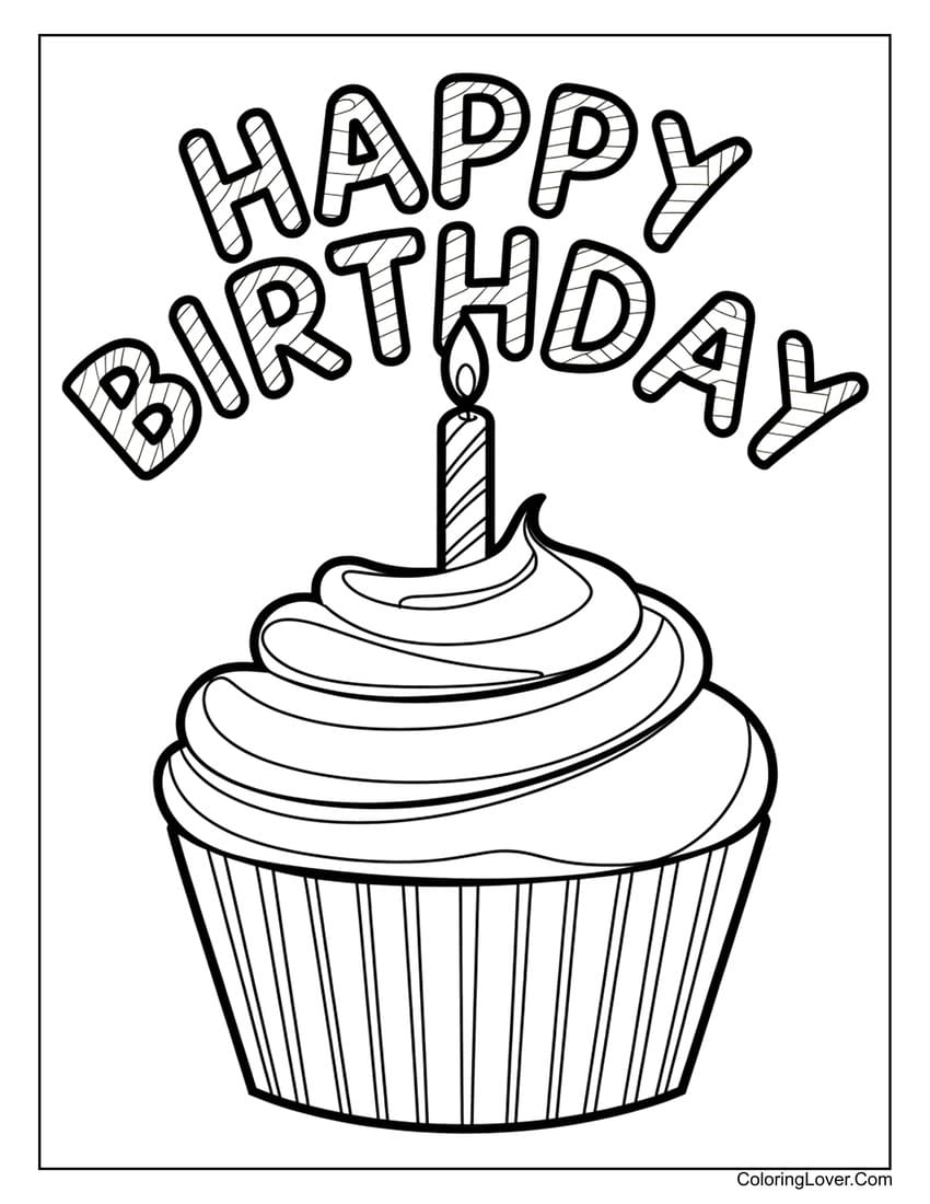 printable happy birthday coloring pages printable happy birthday coloring pages