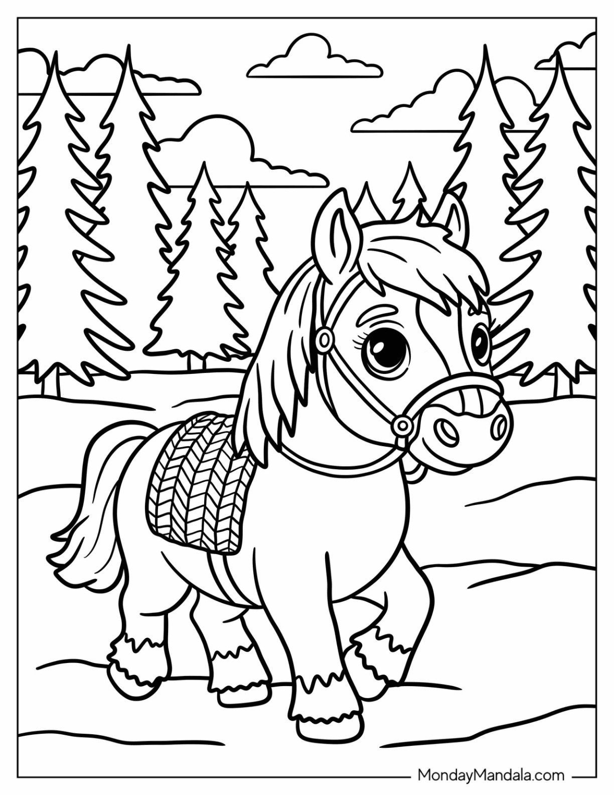 horses coloring pages
