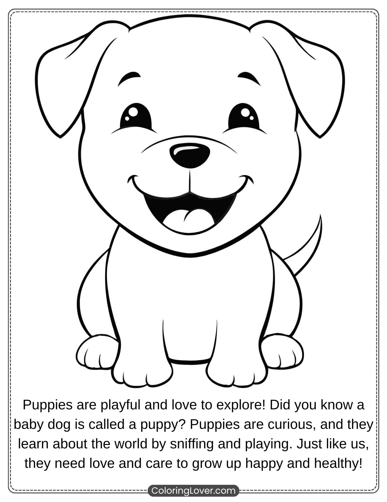 cute puppy dog coloring pages