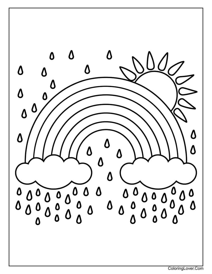 rainbow coloring page