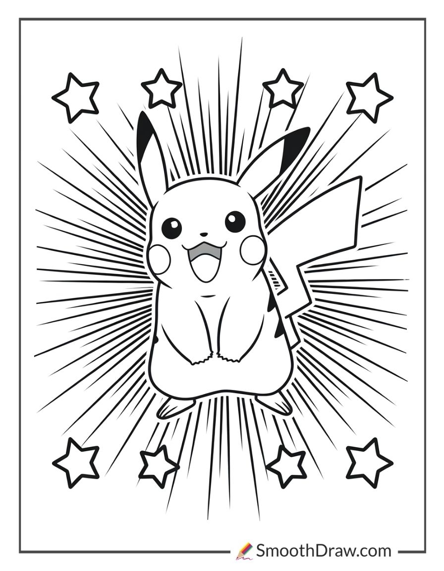 pikachu printable coloring pages